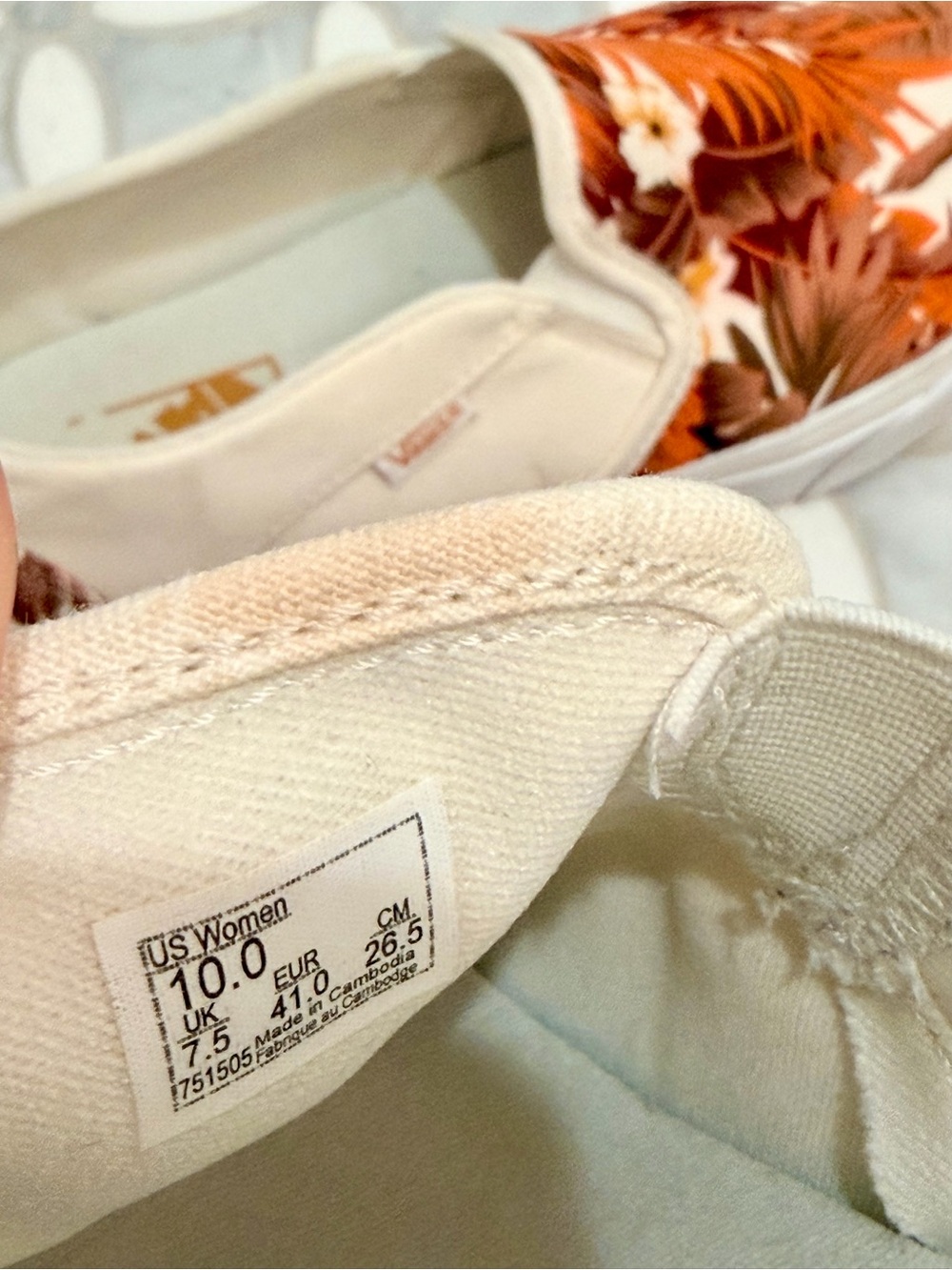 Vans Classic Slip-On Platform Tropical Floral Palm Canvas Sneakers Women’s 10 - Picture 8 of 8